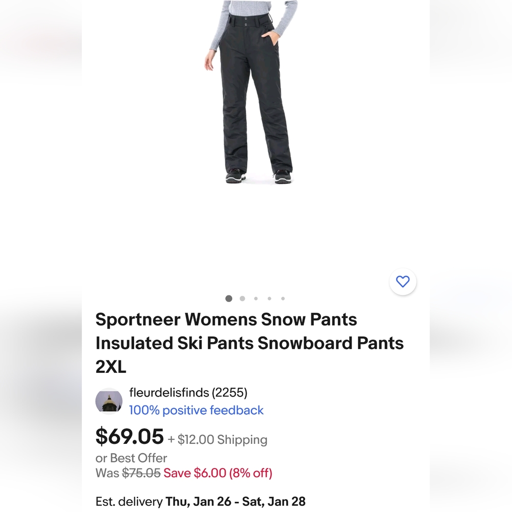 Women's Sportneer insulated snow pants